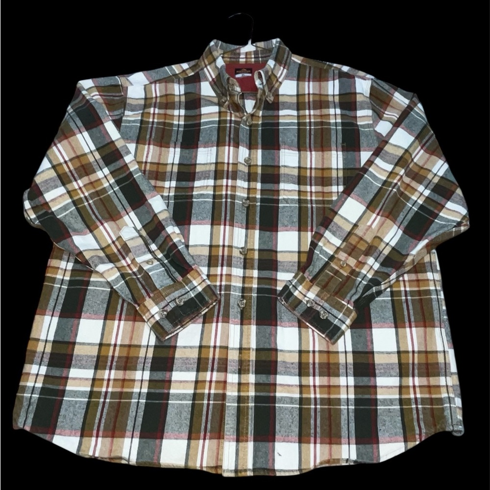 Men's Ridgecut Toughwear Heavy Weight‎ Flannel Long-Sleeve Plaid Shirt.